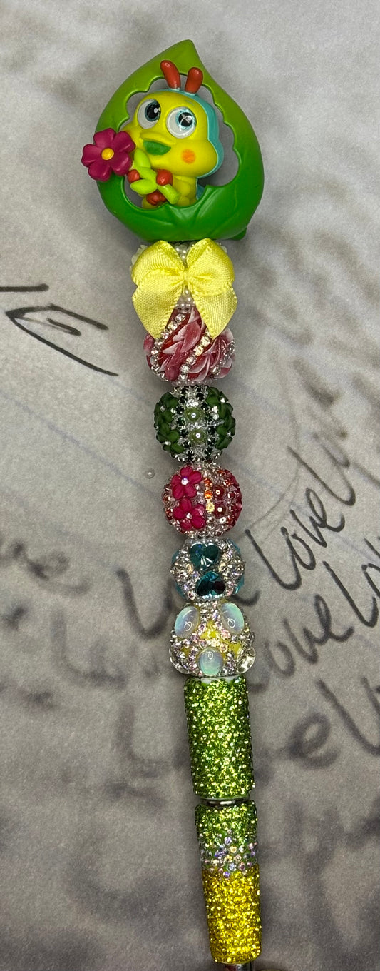 "Green Caterpillar, Ultra Rare" Fancy Pen